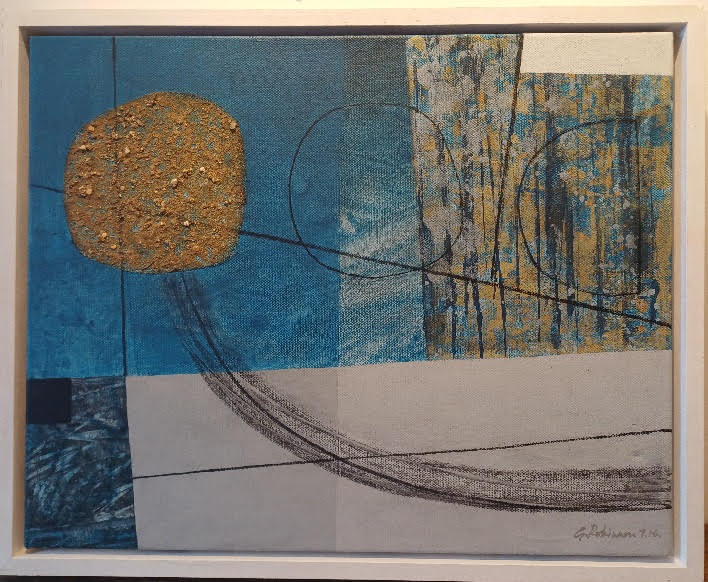 Untitled blue abstract by Geoffrey Robinson